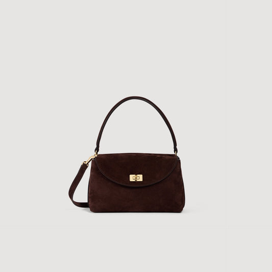 Le Mini Grand Bazaar  Structured Leather Bag Brown