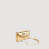 Le Mambo Pocket Mambo Metallic Leather Clutch Gold