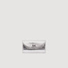 Le Mambo Pocket Mambo Leather Clutch Silver