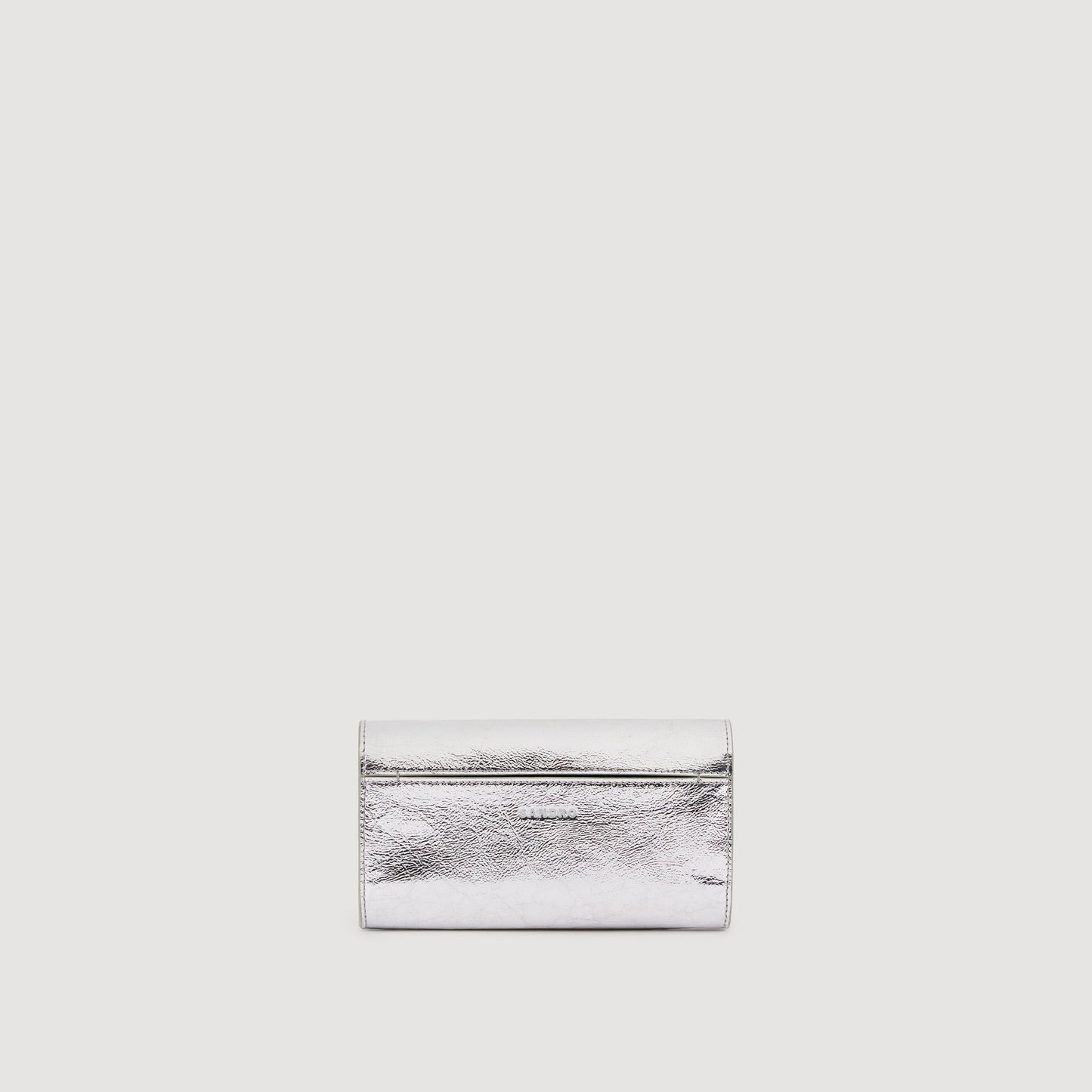 Le Mambo Pocket Mambo Leather Clutch Silver