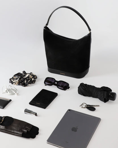 Tangoso Leather Bucket Bag Tangoso Black
