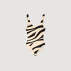 Zebra Zebra-Print Knit Bodysuit Ecru / Black