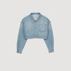 Blue Jean Beaded And Rhinestone Denim Jacket