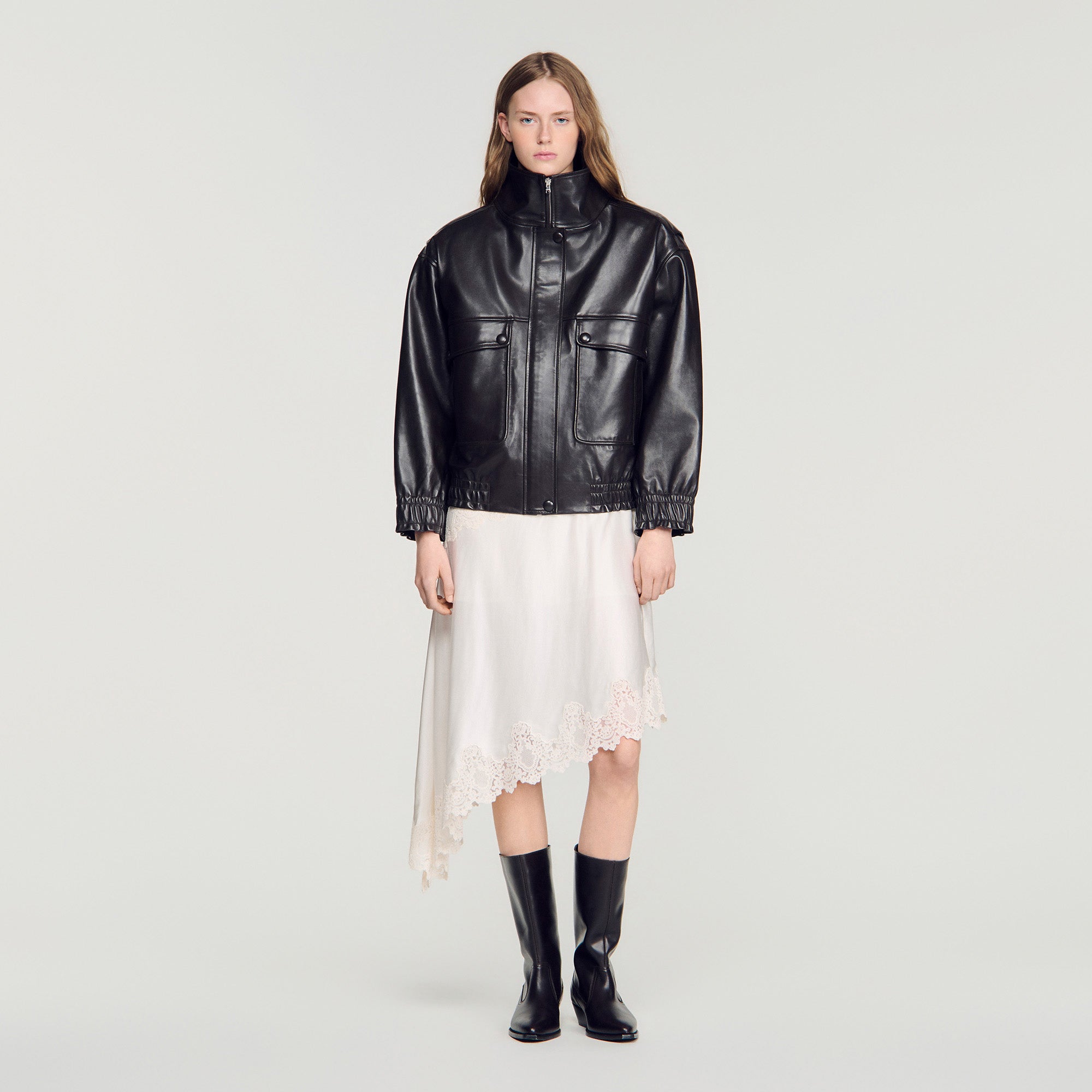 Mickael  Structured Jacket Black Brown