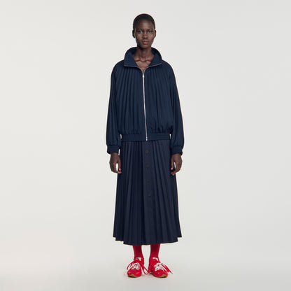 Indigo Pleated jacket Navy Blue