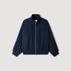 Indigo Pleated jacket Navy Blue