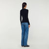 Fine Ribbed Knit Cardigan Black
