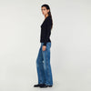 Fine Ribbed Knit Cardigan Black