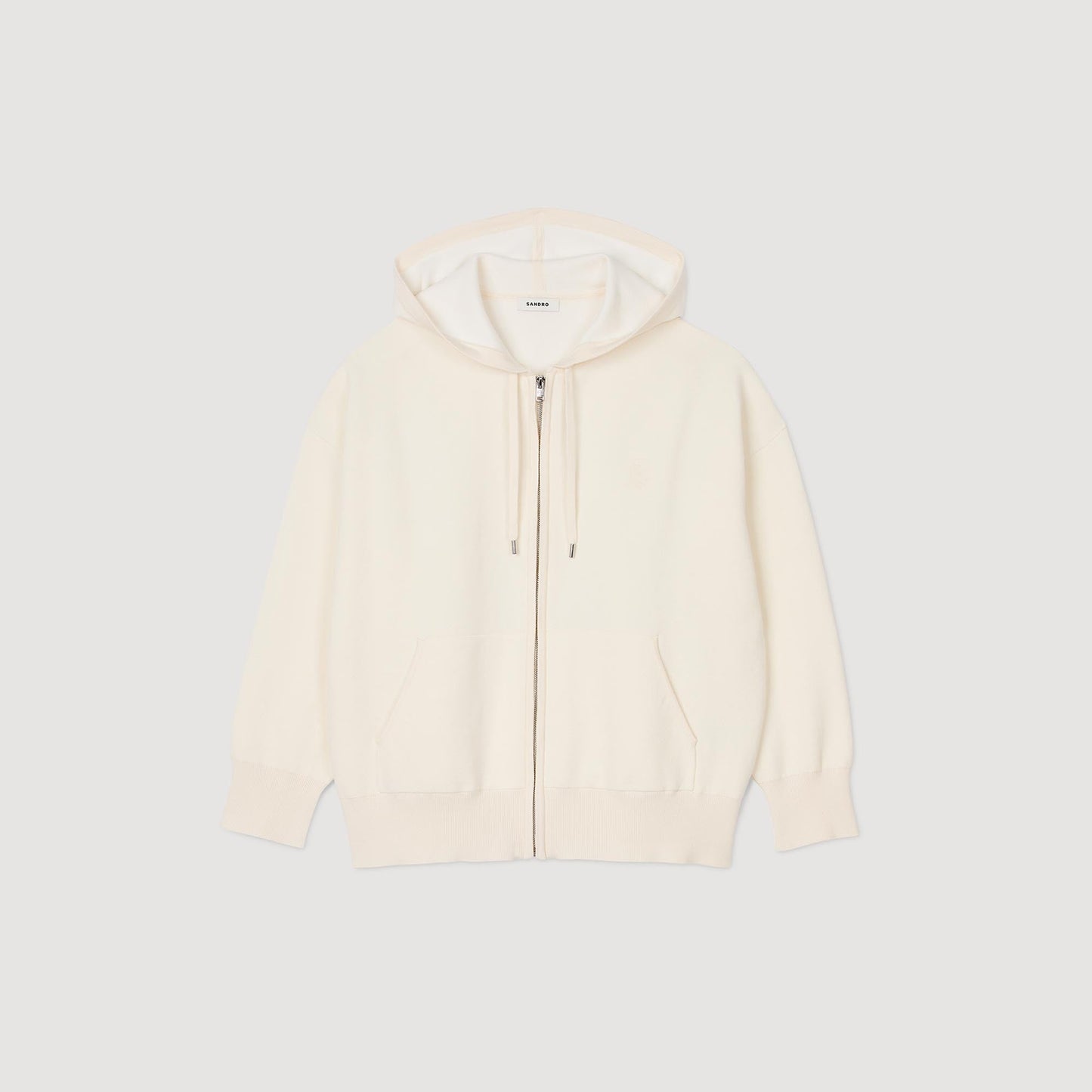 Oversized Zip Sweatshirt Ecru