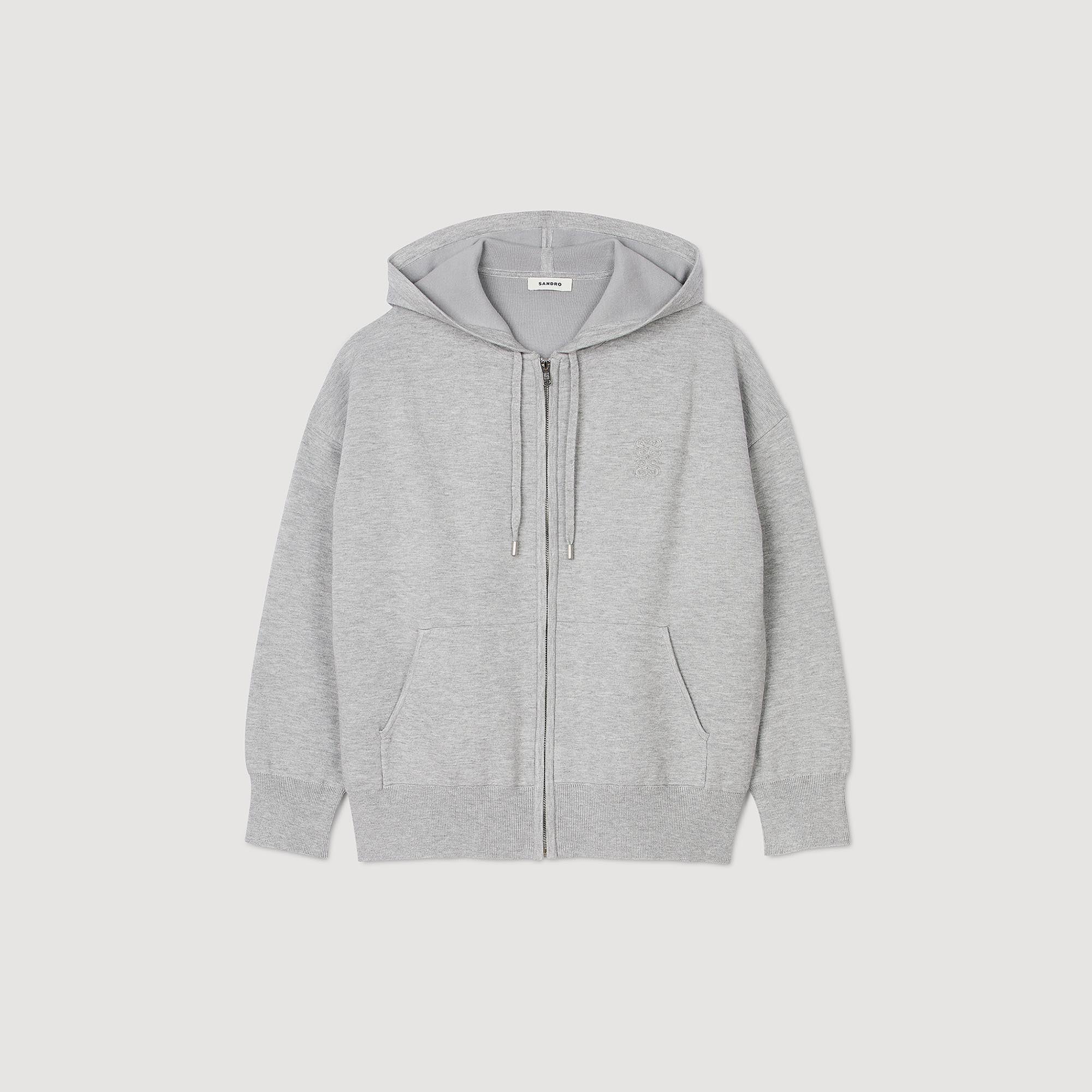Oversized Zip Sweatshirt Grey
