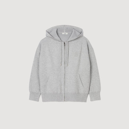 Oversized Zip Sweatshirt Grey