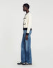 Two-Tone Cardigan With Buttons Ecru