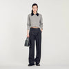 Cropped Coatigan Grey