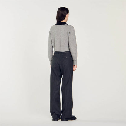 Cropped Coatigan Grey