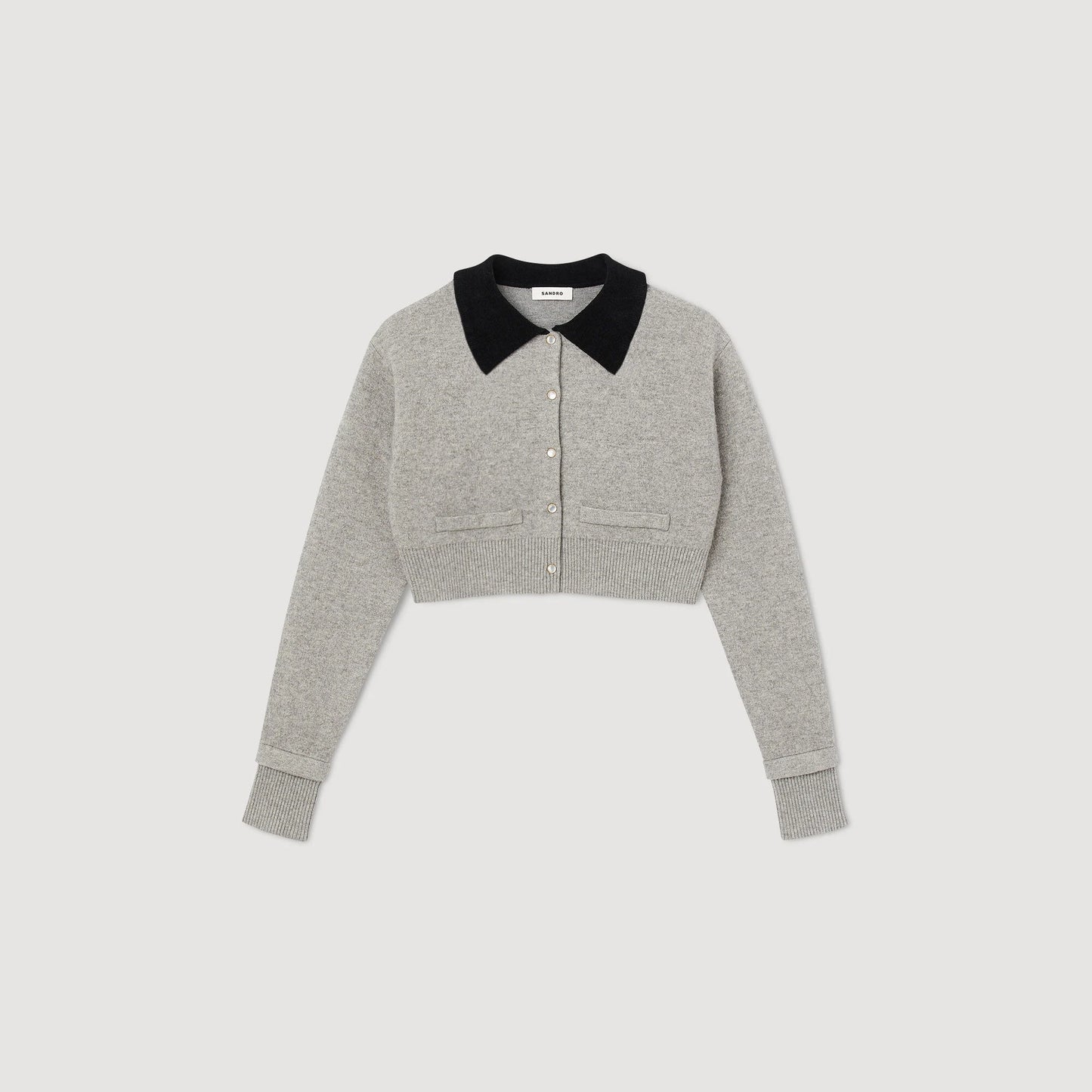 Cropped Coatigan Grey