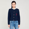 Coatigan With Ruffled Collar Deep Blu