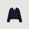 Coatigan With Ruffled Collar Deep Blu