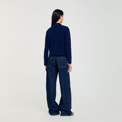 Knit Coatigan Blue