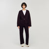 Vaddy Long Rhinestone Cardigan Light Purple