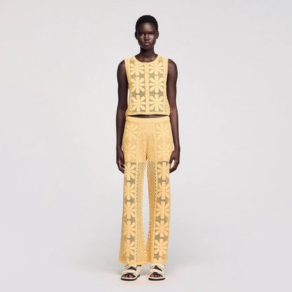 Loulou Crochet Cardigan Yellow