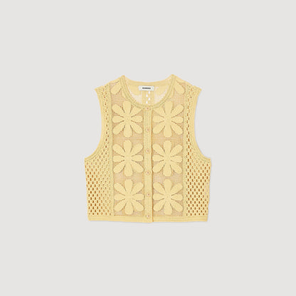 Loulou Crochet Cardigan Yellow