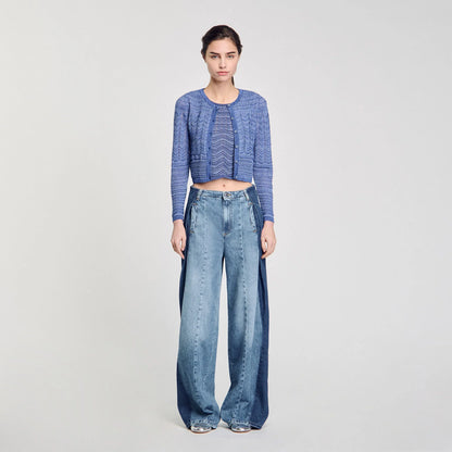 Ludo Glitter Knit Cardigan Royal Blue