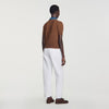 Mado Cardigan with denim collar Brown