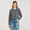 Meuna Cardigan With Ruffle Collar Grey