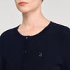 Magdaleina Fine Knit Cardigan Navy Blue