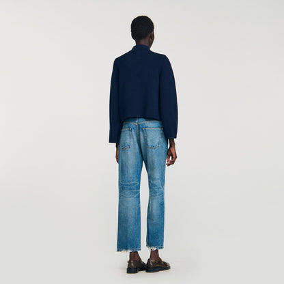 Belvedere Double-Breasted Cardigan Navy Blue