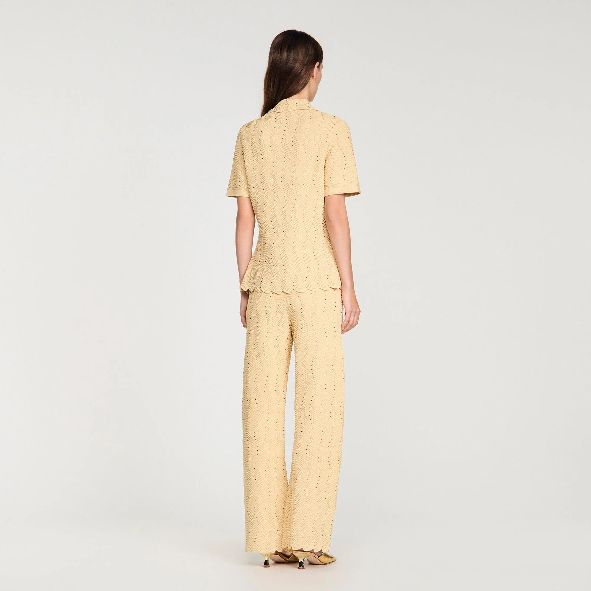 Lola Strass Cardigan Gold