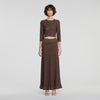 Lisane Cropped rhinestone cardigan Brown