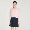 Cassidie Cropped Cashmere Wool Cardigan Light Pink