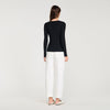 Gabie Ribbed Cardigan With Fancy Buttons Black