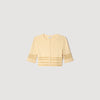 Oria Cropped cardigan with tassels Vanilla