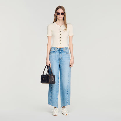 Area  Knit Cardigan Ecru