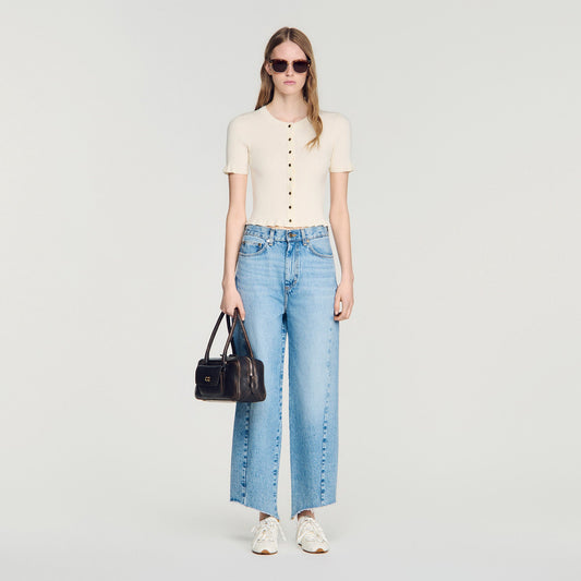 Area  Knit Cardigan Ecru