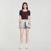 Anae Pointelle knit cardigan Brown