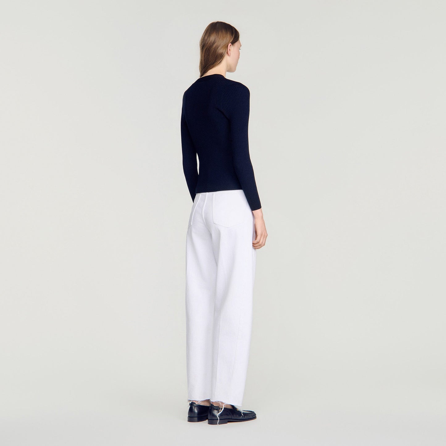 Gabriele Cardigan With Lace Panel Black