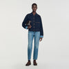 Christopher Jacket-effect cardigan Navy Blue