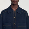 Christopher Jacket-effect cardigan Navy Blue