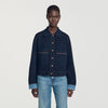 Christopher Jacket-effect cardigan Navy Blue
