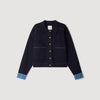 Christopher Jacket-effect cardigan Navy Blue