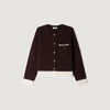 Candide Cardigan with contrast lace Brown