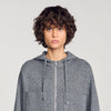 Luce Hooded Rhinestone Cardigan Grey