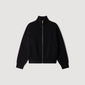 Lunaire Standing Collar Strass Cardigan Black
