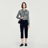 Coralyne Pointelle Knit Cardigan Grey