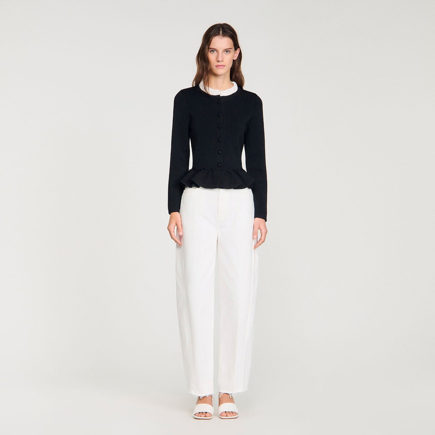 Aspen Victorian collar cardigan Black