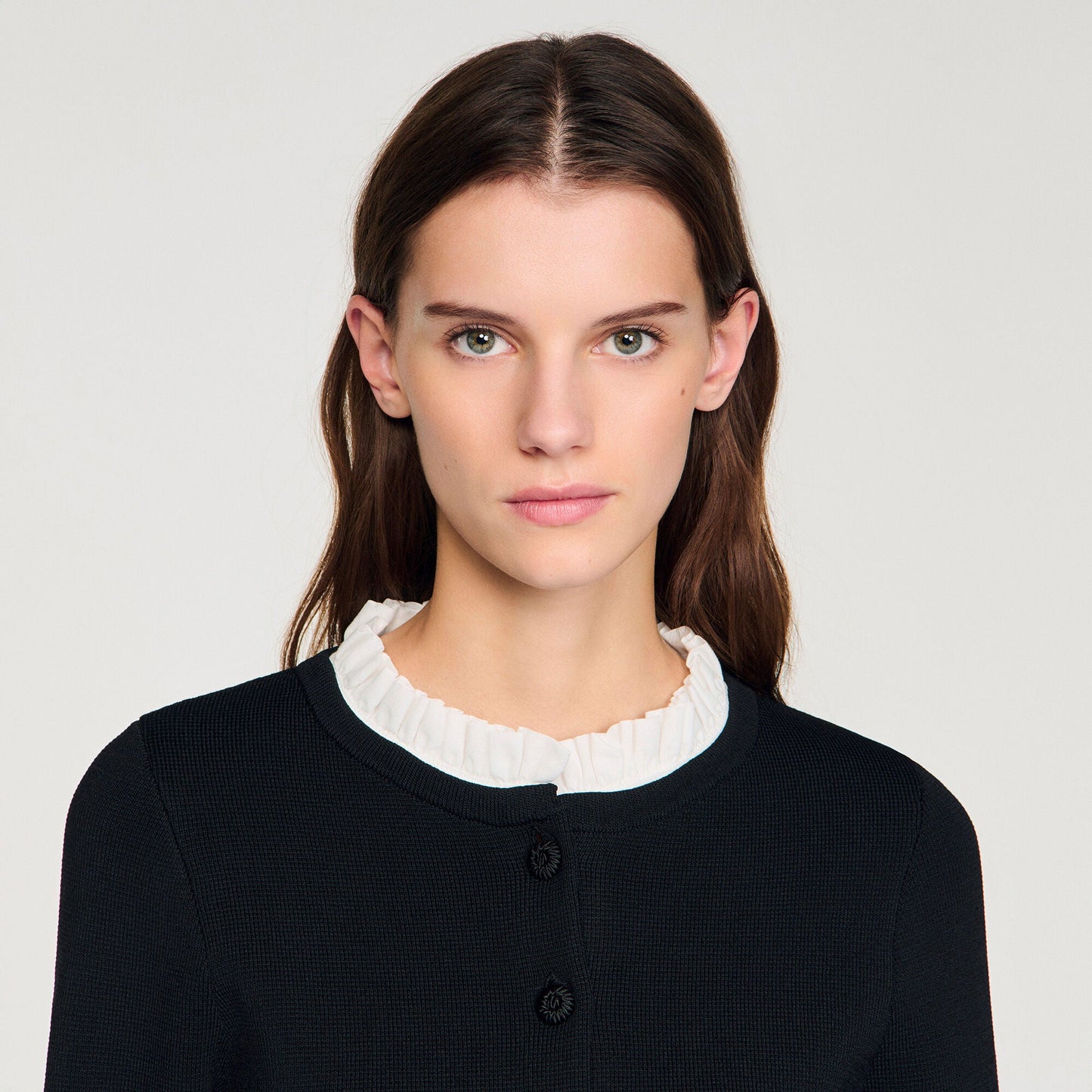 Aspen Victorian collar cardigan Black