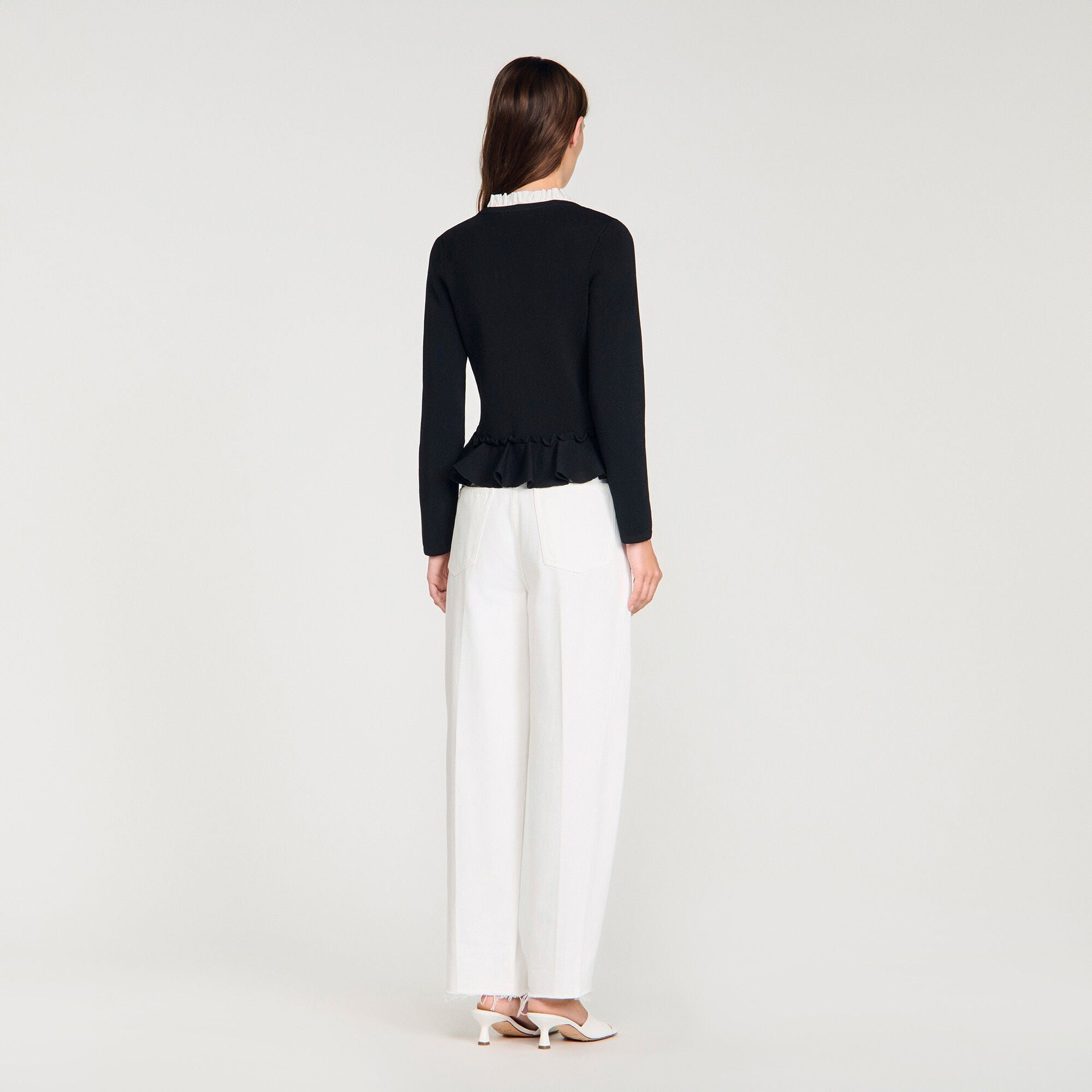 Aspen Victorian collar cardigan Black